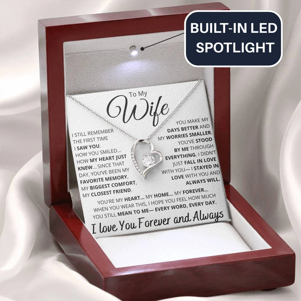 To My Wife – Elegant Heart Necklace