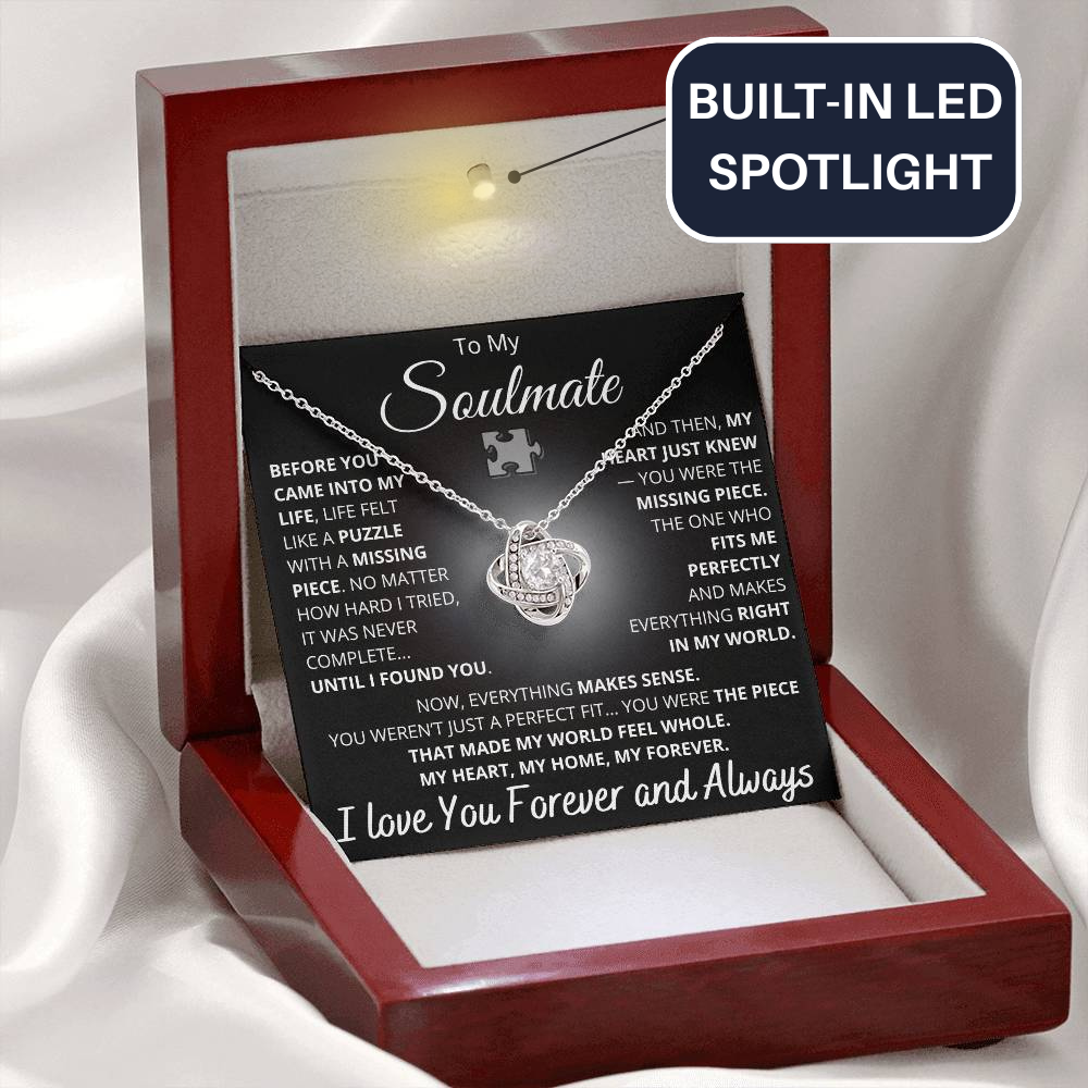 To My Soulmate – You Complete Me Puzzle Necklace