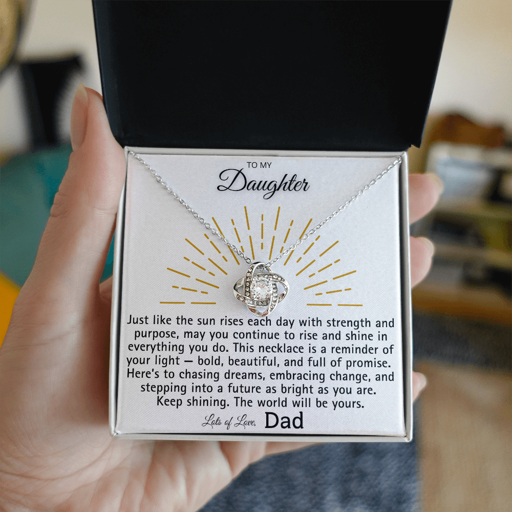 To My Daughter – Keep Shining Forever Necklace from Dad