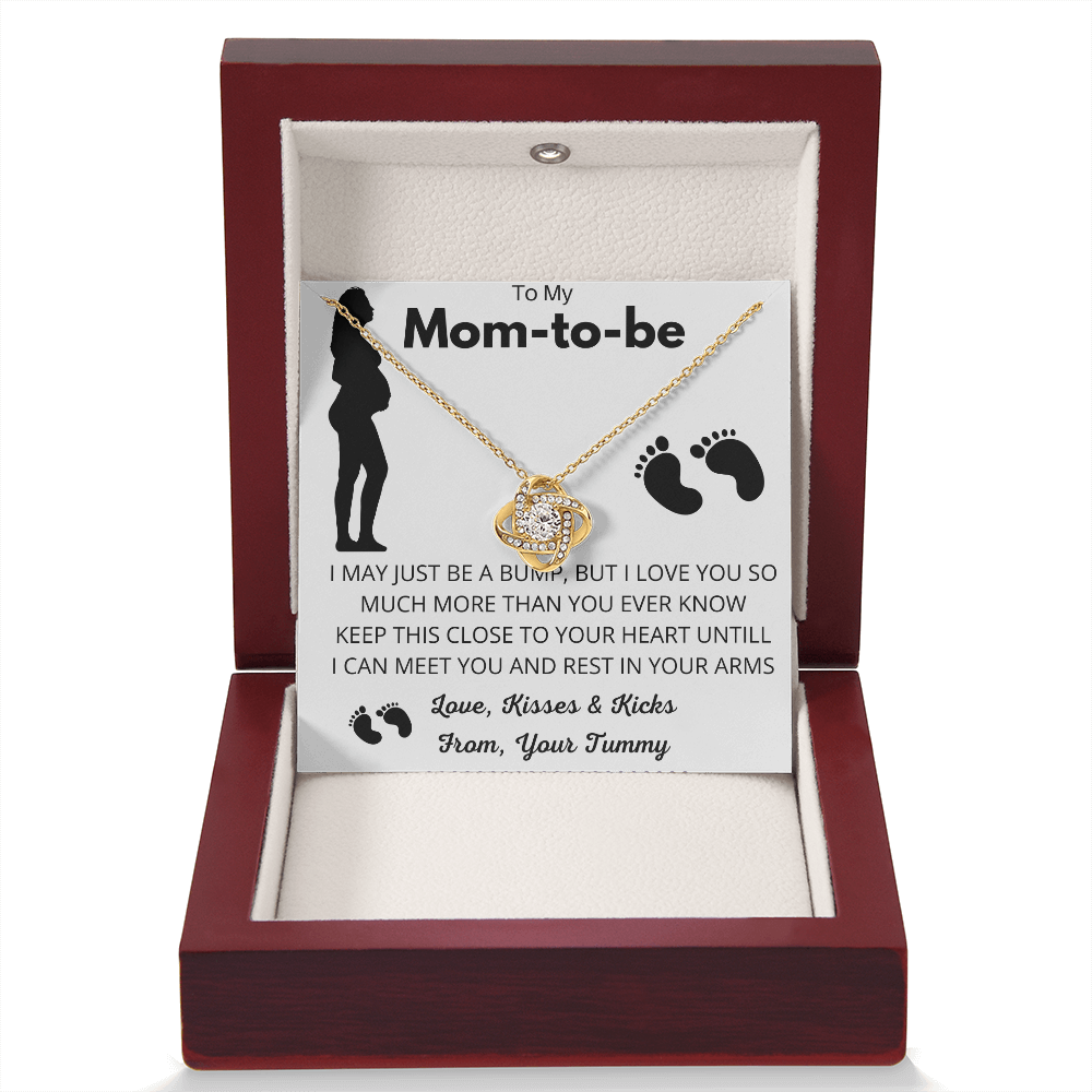 To my Mom-to-be Love Knot Necklace