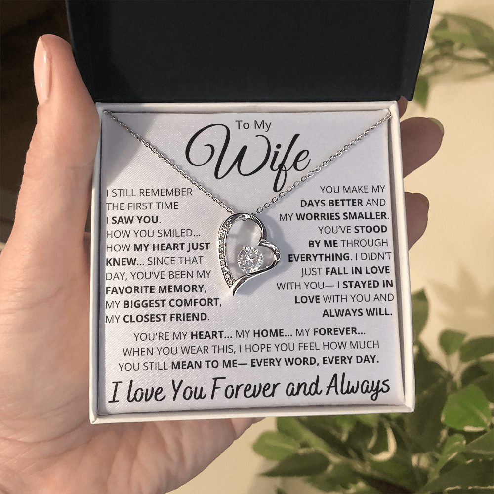 To My Wife – Elegant Heart Necklace