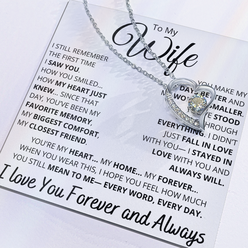 To My Wife – Elegant Heart Necklace