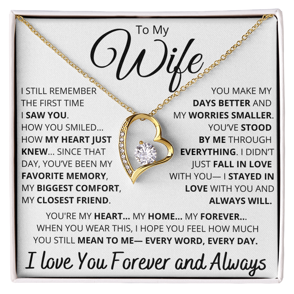 To My Wife – Elegant Heart Necklace