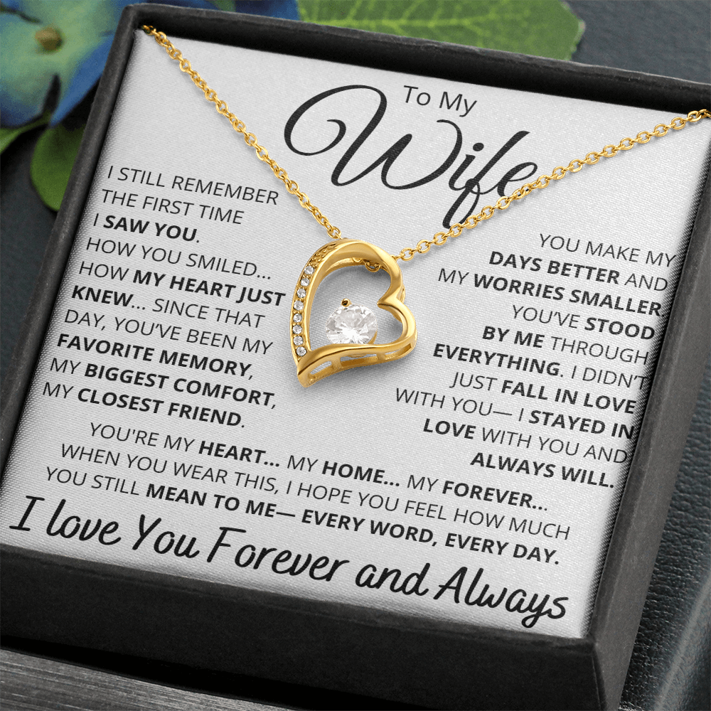 To My Wife – Elegant Heart Necklace