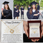 [Almost Sold Out] Happy Graduation Necklace with Message Card - The World will be yours