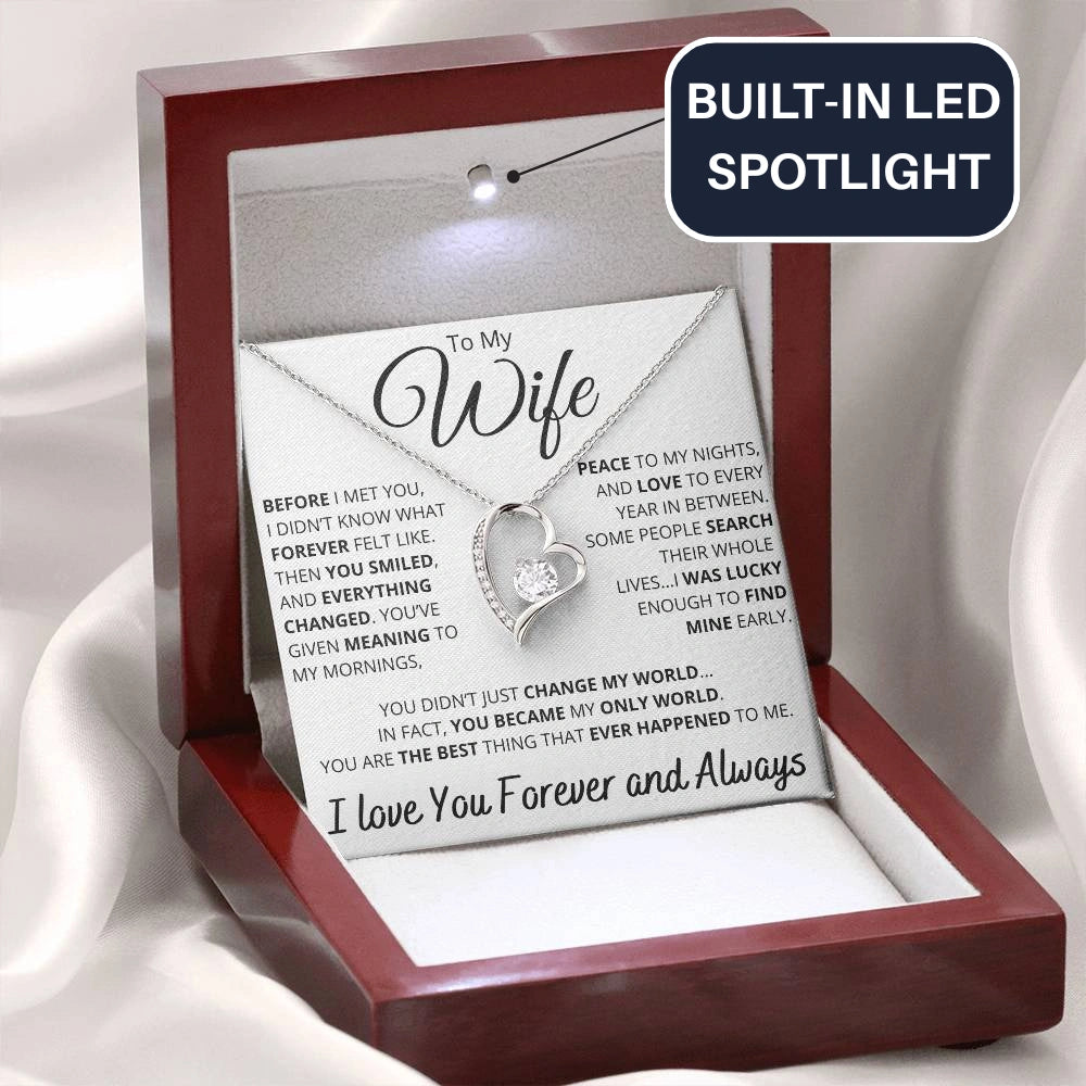To My Wife – Necklace with Deeply Romantic “Forever Changed” Message