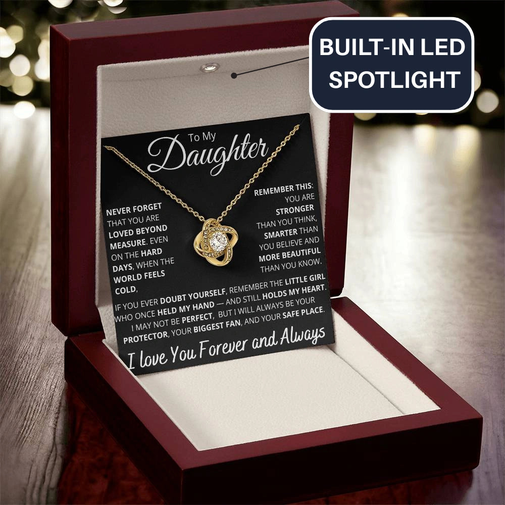 To My Daughter – Empowering “Never Forget You Are Loved” Necklace