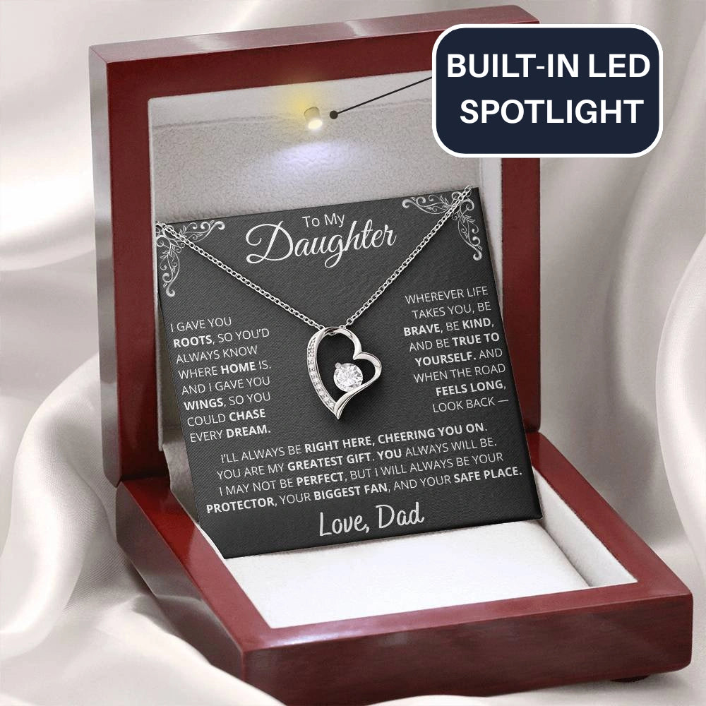 Dad to Daughter Necklace of Strength, Love, and Legacy