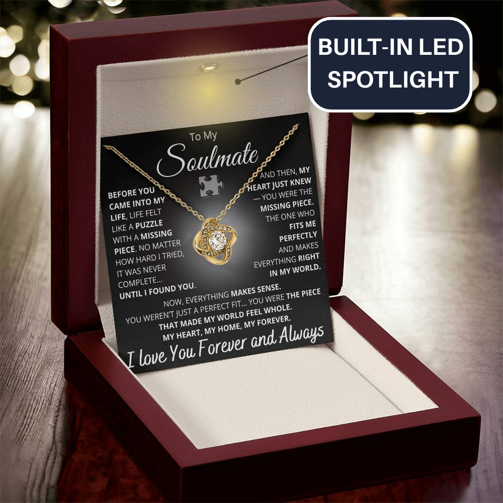 To My Soulmate – You Complete Me Puzzle Necklace
