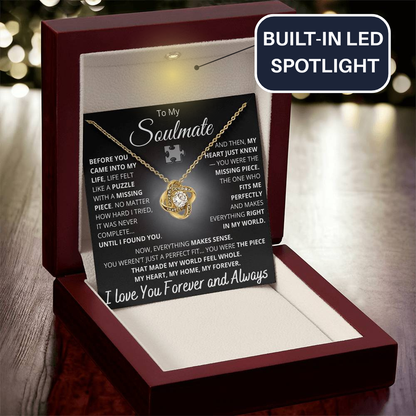 To My Soulmate – You Complete Me Puzzle Necklace