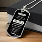 To My Grandson – Eternal Bond Dog Tag