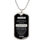 To My Grandson – Eternal Bond Dog Tag