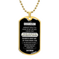 To My Grandson – Eternal Bond Dog Tag