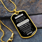 To My Grandson – Eternal Bond Dog Tag