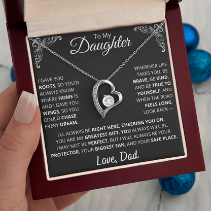 Dad to Daughter Necklace of Strength, Love, and Legacy