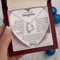 To My Beautiful Daughter - Forever Love Heart Necklace Gift from Mom