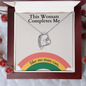 To My Woman – Pride Edition Rainbow Heart Necklace Gift