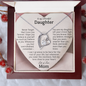 To My Beautiful Daughter - Forever Love Heart Necklace Gift from Mom