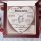 [ALMOST SOLD OUT] "To the Beautiful Mama to Be" – Heart Necklace with Personalized Message Card