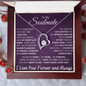 To My Soulmate – Forever Love Heart Necklace with Message Card