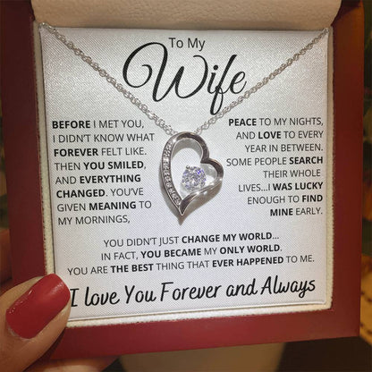 To My Wife – Necklace with Deeply Romantic “Forever Changed” Message