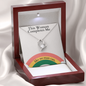 To My Woman – Pride Edition Rainbow Heart Necklace Gift