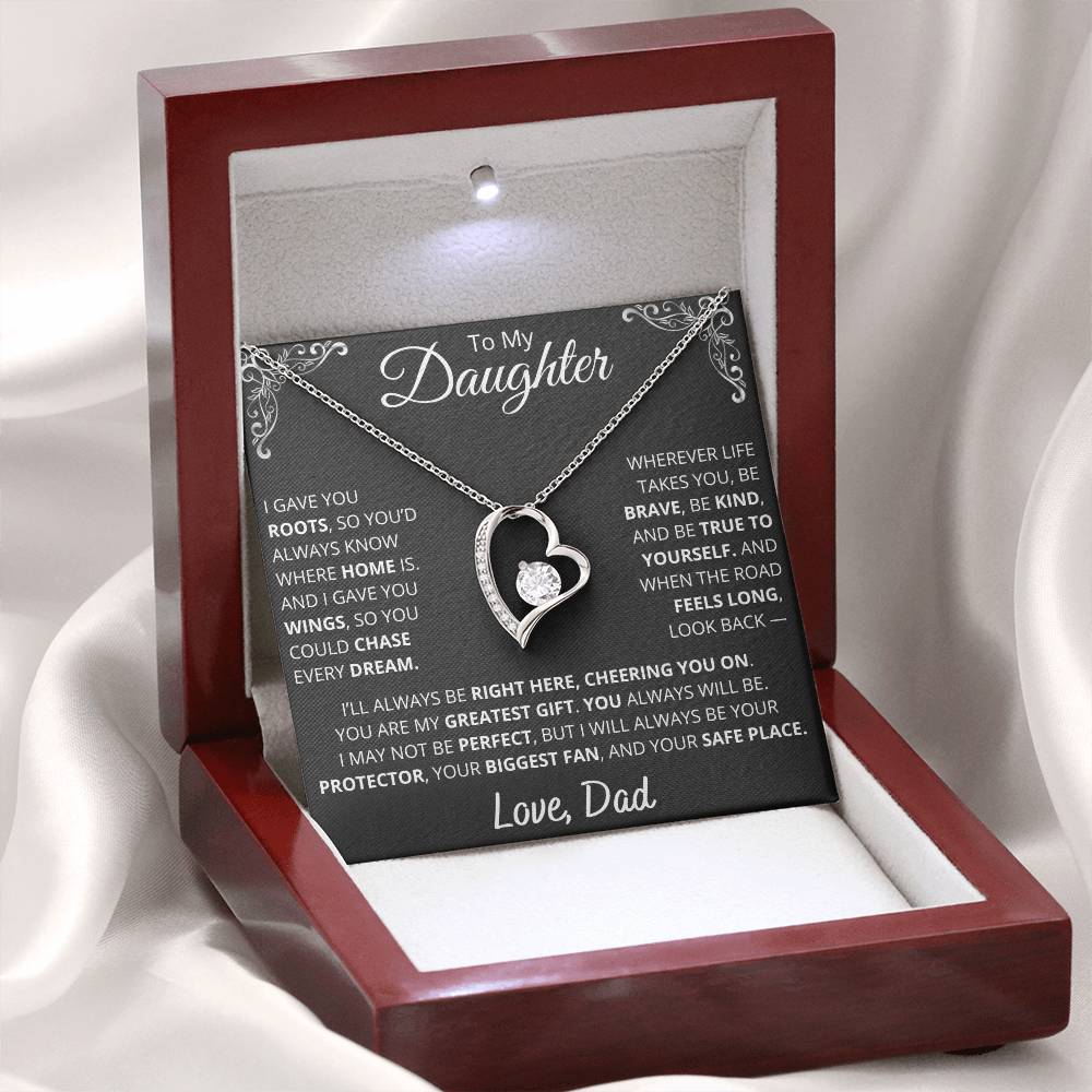 Dad to Daughter Necklace of Strength, Love, and Legacy