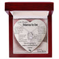 [ALMOST SOLD OUT] "To the Beautiful Mama to Be" – Heart Necklace with Personalized Message Card