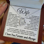 To My Wife - Heart Necklace with Message Card