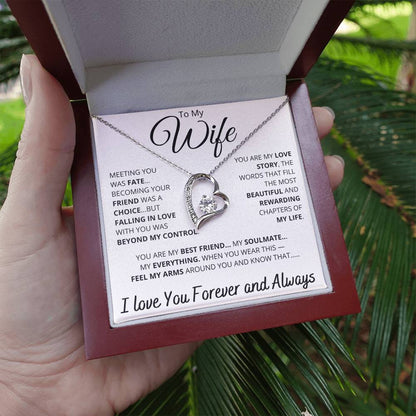 [ALMOST SOLD OUT] To My Wife – “You Are My Love Story” Heart Necklace