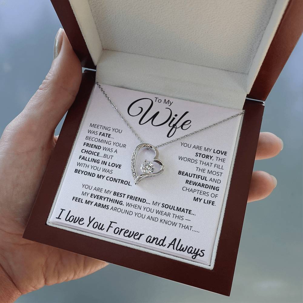 [ALMOST SOLD OUT] To My Wife – “You Are My Love Story” Heart Necklace