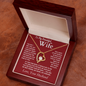 "To My Beautiful Wife" Heart Necklace with Message Card - Gift from Husband