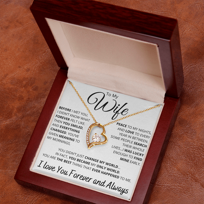 To My Wife – Necklace with Deeply Romantic “Forever Changed” Message