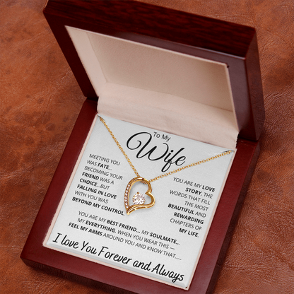 [ALMOST SOLD OUT] To My Wife – “You Are My Love Story” Heart Necklace
