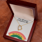 To My Woman – Pride Edition Rainbow Heart Necklace Gift