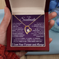To My Soulmate – Forever Love Heart Necklace with Message Card