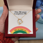 To My Woman – Pride Edition Rainbow Heart Necklace Gift