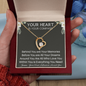 "Your Heart Is Your Compass" – Personalized Heart Necklace with Inspirational Message Card