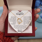 To My Beautiful Daughter - Forever Love Heart Necklace Gift from Mom