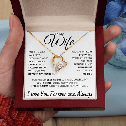 [ALMOST SOLD OUT] To My Wife – “You Are My Love Story” Heart Necklace