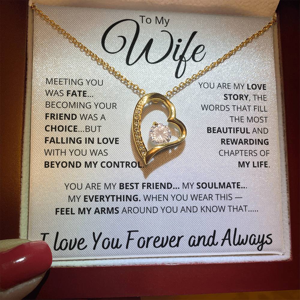 [ALMOST SOLD OUT] To My Wife – “You Are My Love Story” Heart Necklace