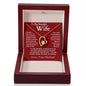 "To My Beautiful Wife" Heart Necklace with Message Card - Gift from Husband