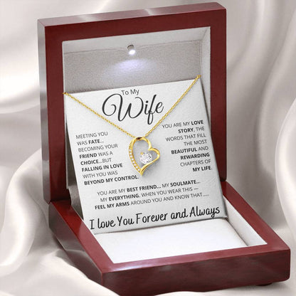 [ALMOST SOLD OUT] To My Wife – “You Are My Love Story” Heart Necklace