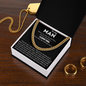 To My Man – Cuban Chain Necklace with Deep Love Message