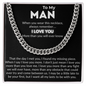 To My Man – Cuban Chain Necklace with Deep Love Message