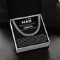 To My Man – Cuban Chain Necklace with Deep Love Message