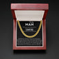 To My Man – Cuban Chain Necklace with Deep Love Message