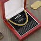 To My Man – Cuban Chain Necklace with Deep Love Message