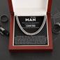 To My Man – Cuban Chain Necklace with Deep Love Message