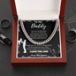 To My Daddy – Cuban Chain Necklace from Daughter (Father's Day Gift)